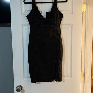 Country concert Black Denim Sleeveless Dress. Size small